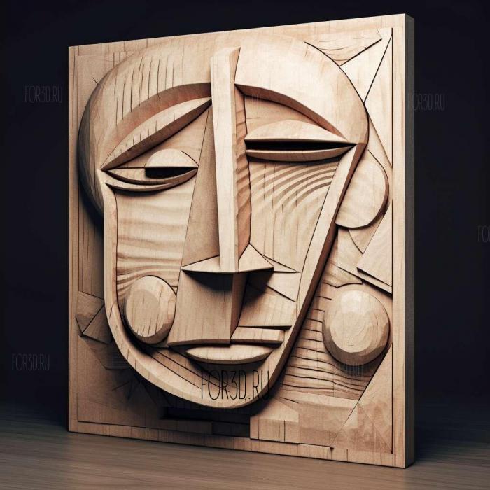 Pablo Picasso 3 stl model for CNC